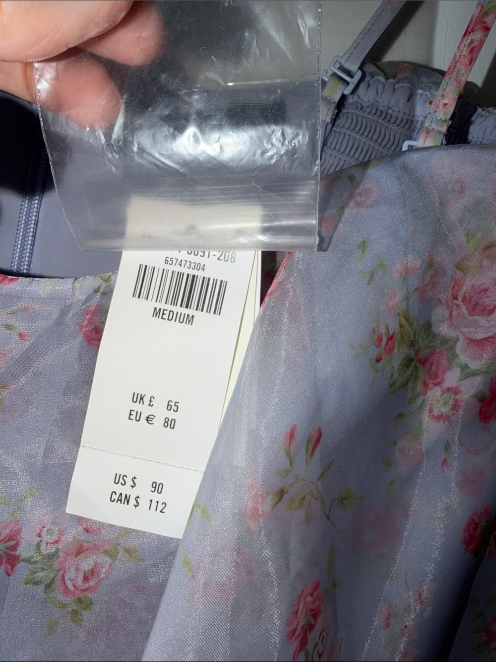 Abercrombie & Fitch Organza Tiered Strapless Mini Dress size medium NWT - Picture 5 of 7